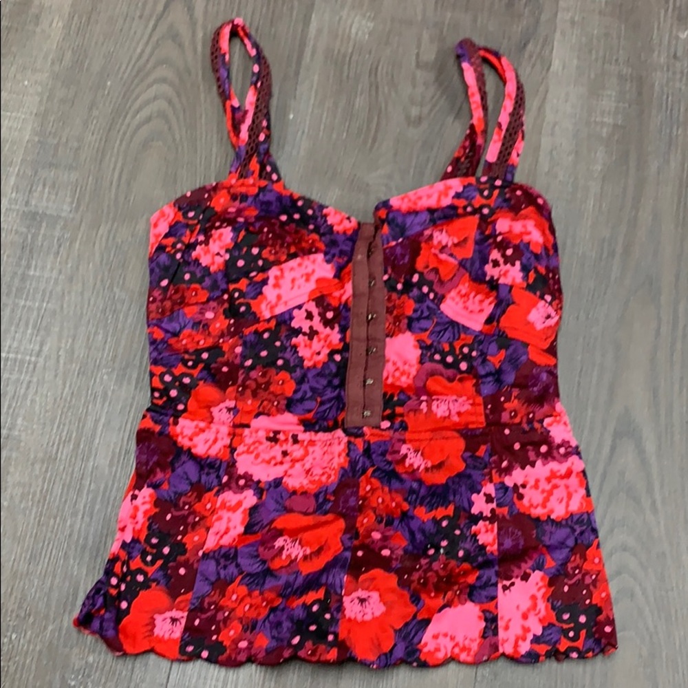 Free people floral tank top